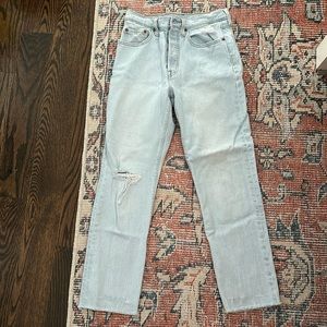 Levi’s light wash high waisted jeans